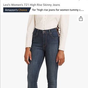 Levi's Womens Womens 721 High Rise Skinny